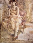 Jules Pascin Have red hair Lass oil painting picture wholesale